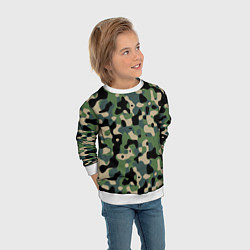 Свитшот детский Камуфляж WW2 US Summer Verdant, цвет: 3D-белый — фото 2