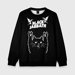 Детский свитшот Black Sabbath рок кот