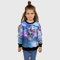 Свитшот детский Череп короля, цвет: 3D-черный — фото 2