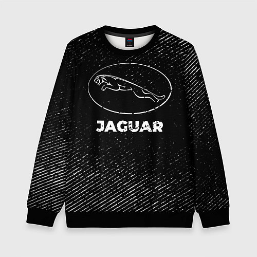 Детский свитшот Jaguar с потертостями на темном фоне / 3D-Черный – фото 1