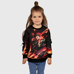 Свитшот детский Клинок рассекающий демонов AR, цвет: 3D-черный — фото 2