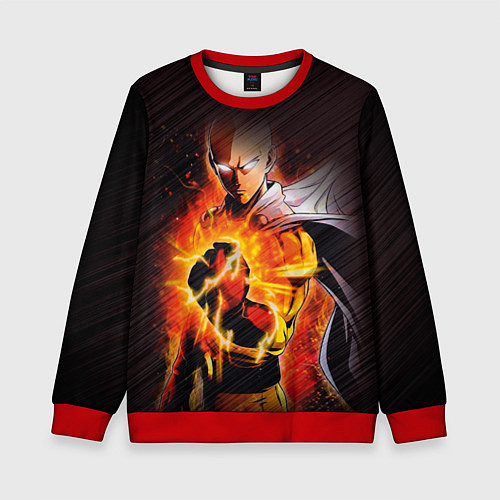 Детский свитшот One Punch-Man-красный кулак / 3D-Красный – фото 1