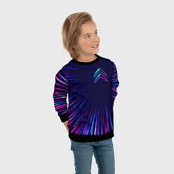 Свитшот детский Citroen neon speed lines, цвет: 3D-черный — фото 2