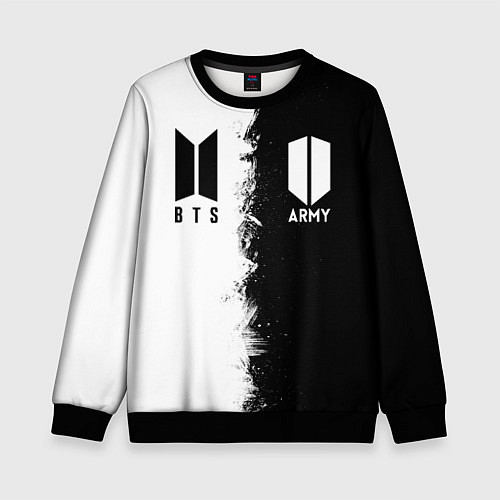 Детский свитшот BTS - Двойной цвет / 3D-Черный – фото 1