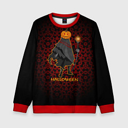 Свитшот детский Тыква вампир приглашает на хэллоуин, цвет: 3D-красный