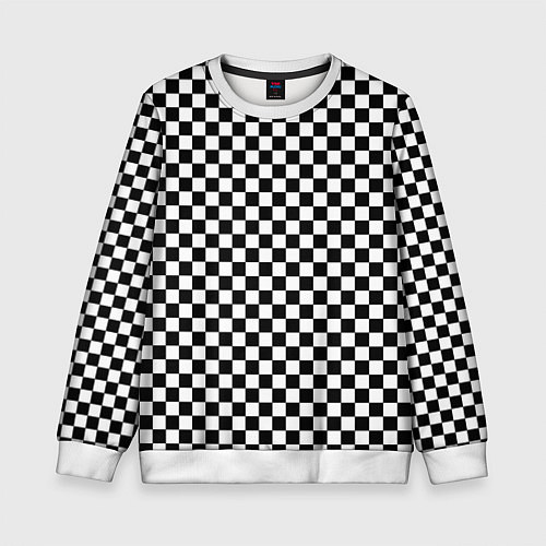 Детский свитшот Шахматное пано / 3D-Белый – фото 1