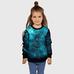 Свитшот детский Halloween паутина, цвет: 3D-черный — фото 2
