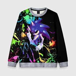 Свитшот детский Sonic Exe - Hedgehog - video game, цвет: 3D-меланж