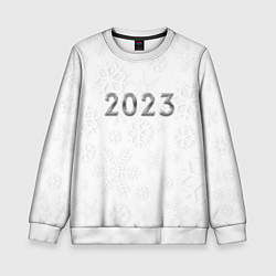 Детский свитшот Новогодние снежинки 2023