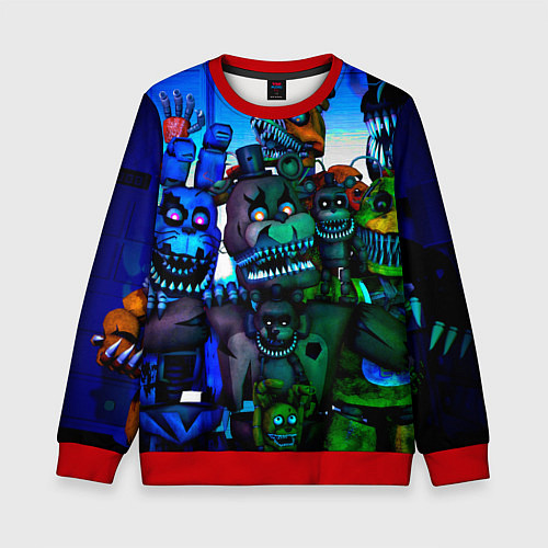 Детский свитшот Five Nights at Freddys 4 / 3D-Красный – фото 1