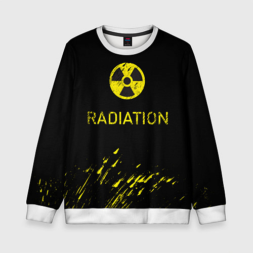 Детский свитшот Radiation - радиационная опасность / 3D-Белый – фото 1