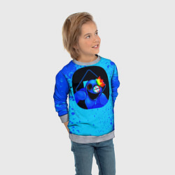 Свитшот детский Радужные друзья: Синий глитч, цвет: 3D-меланж — фото 2