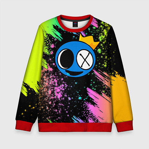 Детский свитшот Rainbow Friends: Blue / 3D-Красный – фото 1