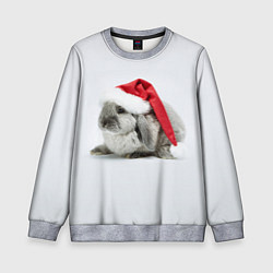 Детский свитшот Рождественский кролик - 2023