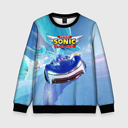 Свитшот детский Team Sonic racing - hedgehog - speed, цвет: 3D-черный