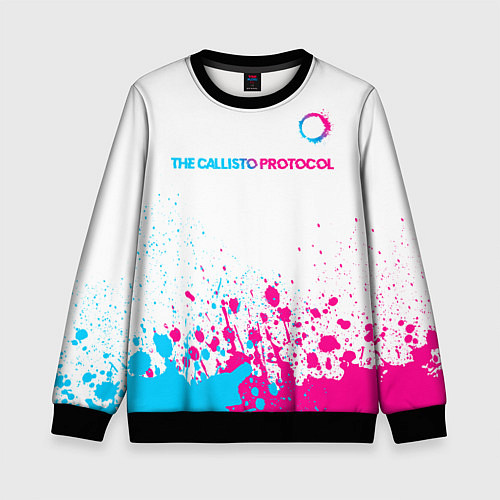 Детский свитшот The Callisto Protocol neon gradient style: символ / 3D-Черный – фото 1