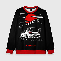Свитшот детский Мазда RX - 7 JDM Style, цвет: 3D-красный