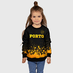 Свитшот детский Porto - gold gradient: символ сверху, цвет: 3D-черный — фото 2