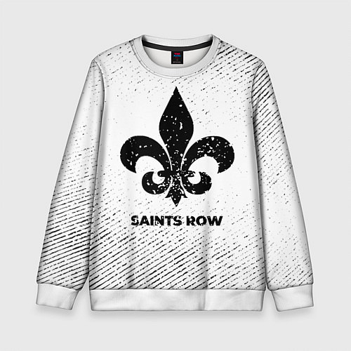 Детский свитшот Saints Row с потертостями на светлом фоне / 3D-Белый – фото 1
