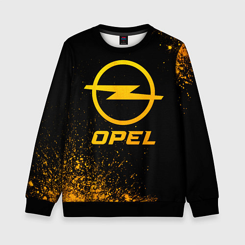 Детский свитшот Opel - gold gradient / 3D-Черный – фото 1