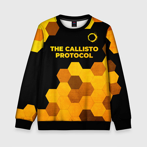 Детский свитшот The Callisto Protocol - gold gradient: символ свер / 3D-Черный – фото 1