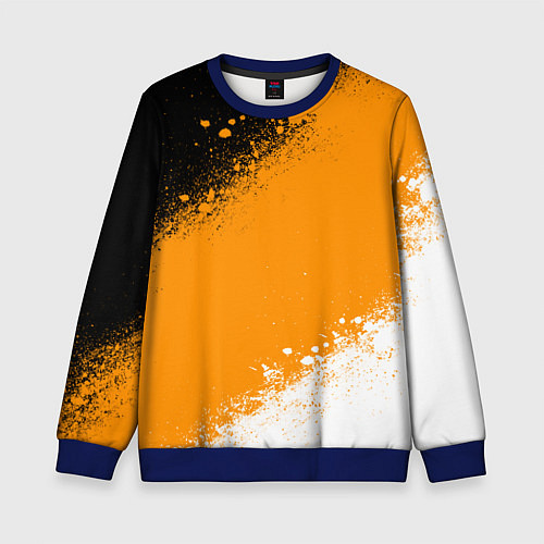 Детский свитшот Имперский флаг - триколор / 3D-Синий – фото 1