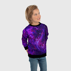 Свитшот детский Неоновый космос и звезды, цвет: 3D-черный — фото 2