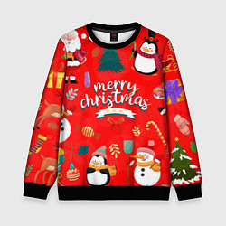 Детский свитшот Merry christmas art
