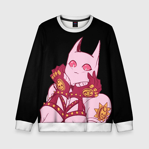 Детский свитшот Милый стенд Killer Queen - Jojo / 3D-Белый – фото 1