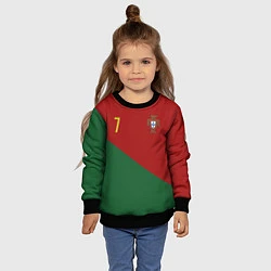 Свитшот детский Роналду сборная Португалии, цвет: 3D-черный — фото 2