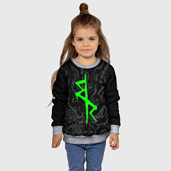 Свитшот детский Логотип Cyberpunk: Edgerunners - Дэвид, цвет: 3D-меланж — фото 2