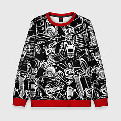 Свитшот детский JDM Pattern, цвет: 3D-красный