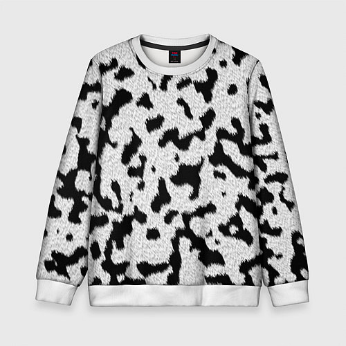 Детский свитшот Далматин - текстура / 3D-Белый – фото 1