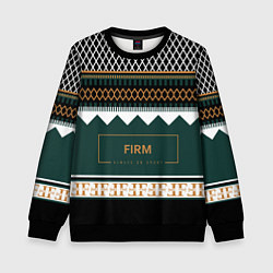 Свитшот детский FIRM как свитер из 90х, цвет: 3D-черный