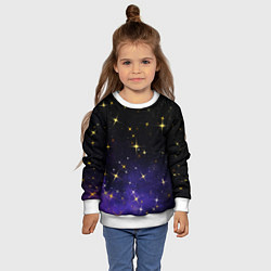 Свитшот детский Сияющие звёзды вселенной, цвет: 3D-белый — фото 2