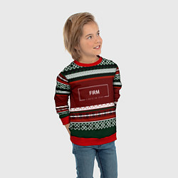 Свитшот детский FIRM как красный свитер из 90х, цвет: 3D-красный — фото 2