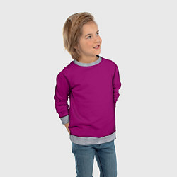 Свитшот детский Баклажановый радуга, цвет: 3D-меланж — фото 2