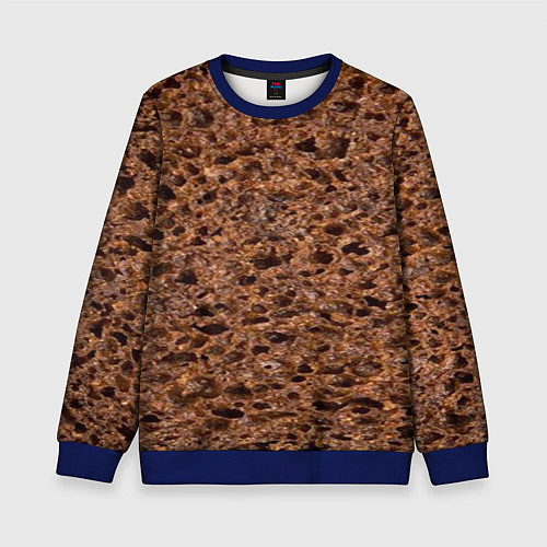 Детский свитшот Мякиш черного хлеба / 3D-Синий – фото 1