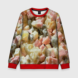 Свитшот детский Салат оливье, цвет: 3D-красный