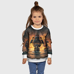 Свитшот детский Skull & Bones, цвет: 3D-белый — фото 2