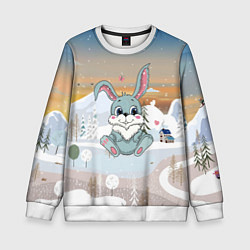 Детский свитшот Зайчишка и сердечки