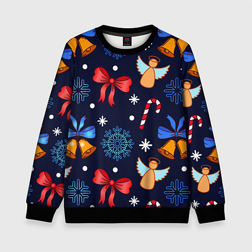 Детский свитшот Новогодняя мелодия / 3D-Черный – фото 1