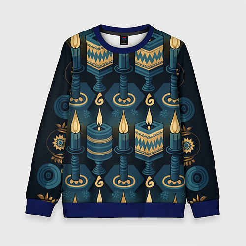 Детский свитшот Ханука праздник огней / 3D-Синий – фото 1