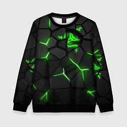 Свитшот детский Razer green neon, цвет: 3D-черный