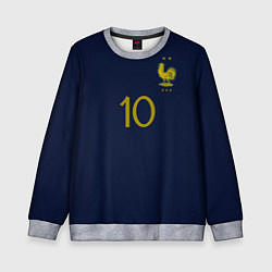 Свитшот детский Мбаппе ЧМ 2022 сборная Франции, цвет: 3D-меланж