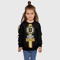 Свитшот детский Бостон Брюинз - НХЛ, цвет: 3D-черный — фото 2