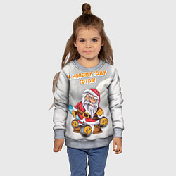 Свитшот детский Боевой Санта, цвет: 3D-меланж — фото 2