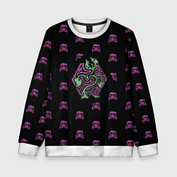 Свитшот детский Ядовитое растение с черепочками, цвет: 3D-белый