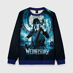 Свитшот детский Wednesday Addams 2022, цвет: 3D-синий