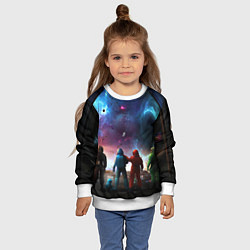 Свитшот детский Амонг ас, цвет: 3D-белый — фото 2